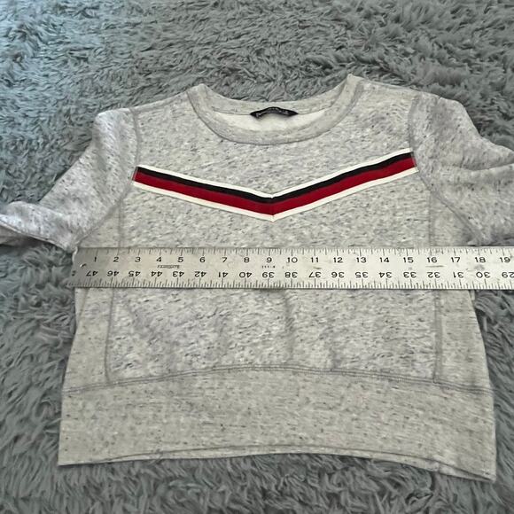 Abercrombie & Fitch Midriff Preppy Sweatshirt Gray Women’s Small - Picture 4 of 7